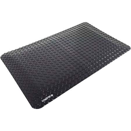 Global Industrial Antifatigue Mat, 12 in L x 3 in W, 9/16 Thickness, Black 800513